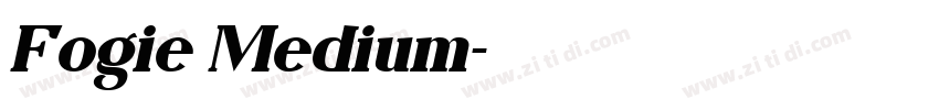 Fogie Medium字体转换